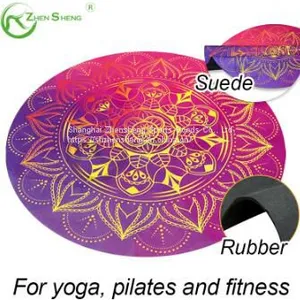 Circular Suede Rubber Multifunction Exercise Fitness Pilates Yoga Mat thumbnail-3