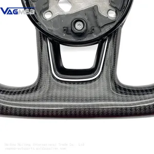 For Audi A3 A4 A5 S3 S4 S5 B9 Alcantara Carbon Fiber Red Stitching Steering Wheel Base Assembly thumbnail-3