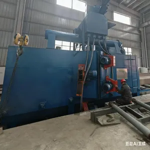Roller Type Shot Blasting Machine With Variable Frequency Speed Regulation H-shaped Steel Structure Steel Plate and Steel Pipe thumbnail-2