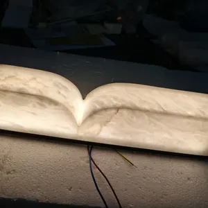 Modern Luxury Art Deco Alabaster Wall Sconce​ for Hotel Bedroom Hallway Light thumbnail-5