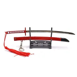 Anime Merchandise: Metal Sword Model Keychain, Spring-loaded Sword Model Keychain With Scabbard, Individually Packaged thumbnail-2
