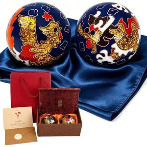Harmony of Motion & Stillness, Unity of Heaven & Man, Therapy Balls, Stress Relief,Chinese Health Hand Balls With Chimes thumbnail-4