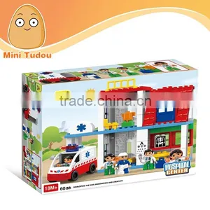 Children DIY Central Hospital Large Plastic Building Blocks 66pcs 3D Wange Building Blocks thumbnail-1