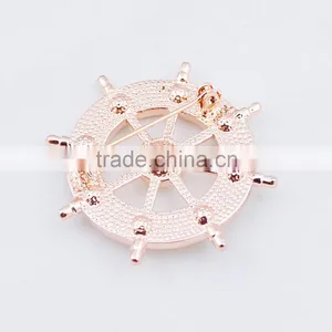 Fashion Jewelry Brooch Vintage Ship Wheel Brooch The Leader Personality Brooch thumbnail-2