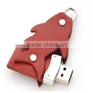 USB 2.0 Full Capacity High Quality Leather Animal Shape USB Flash Drive thumbnail-3