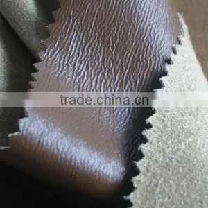Embossed Pattern 100% Synthetic pu Suede Leather for Jackets thumbnail-2