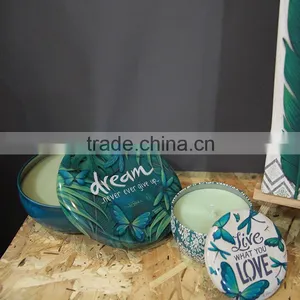 Round Aromatherapy Candles in Tin Wholesale/ Tin Candle/ Glass Candle With Custom Printing Logo Quality Choice thumbnail-1