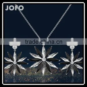 Hot Cheap Wholesale Manufacturers,Gold Jewellery Hot Sale Flower Necklace/Earrings thumbnail-1