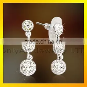 Fancy Design Women Earrings With Red Zircon Hanging Stud Earrings thumbnail-2
