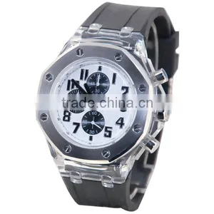 YB New Products Six Hands Silicone Rubber Bracelet Watch With Rotating Bezel thumbnail-1
