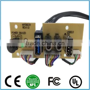 Computer Case 20-Pin to USB 2.0 + USB 3.0 Dual Female + Audio Front Panel Extension Cable thumbnail-1