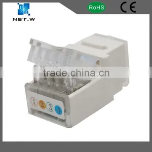 Cat5 Felame Keystone Jack Rj45 Cat6 Blue W Cable Holder thumbnail-1