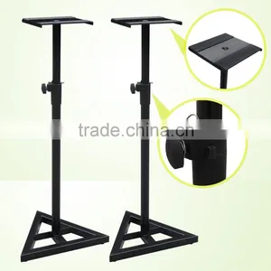 New Heavy Duty Telescoping Monitor Speaker Stand Height Adjustable Pair Studio thumbnail-2
