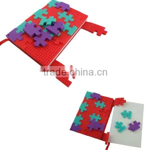 Silicone Puzzle Notepad,Gummy Notebook Cover,Blocks Silicone Notepad thumbnail-1