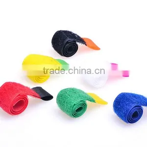 Colorful Adjustable Hook and Loop Wire Cable Tie With Label Tag thumbnail-2