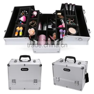 Homdox Home Cosmetic Organizer Case Jewelry Box Lockable Makeup Box OS004506 thumbnail-1