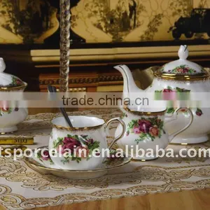 15pcs Decal Bone China Coffee Set With Royal Designs thumbnail-1