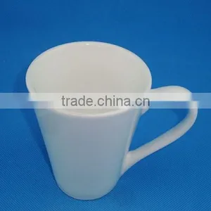 Ceramic Porcelain Water Cup-12 oz v Shape Porcelain Milk Mug thumbnail-3