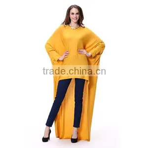 2016 Summer Women Batwing Sleeve Yellow Color Top For Woman thumbnail-2