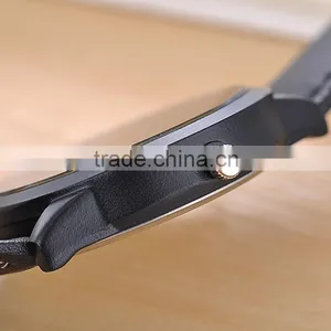 Low MOQ Black Leather Strap Buckcle Quartz Watch thumbnail-5
