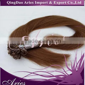 Aries U Nail Tip Pre Bonded Keratin Glue Fusion Remy Human Hair Extensions 22" thumbnail-3