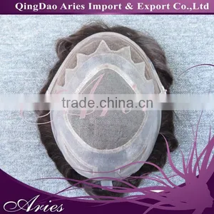 Grey Synthetic Hair Mens Hairpiece for Men thumbnail-4