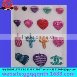 Christmas Handmade Beaded Knitting Heart Shaped Prismatic Butterfly Hanging Ornament Earrings thumbnail-5