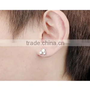 316L Jewellery for Men Factory Price Triple Star Earring thumbnail-6