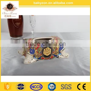 New Design Cheap Price Ceramic Tissue Cover Box thumbnail-1