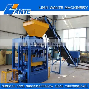 QT4-24 Semi Automatic Cement Concrete Hollow Paver Brick Making Machine Price for Sale Supplier's Choice thumbnail-2
