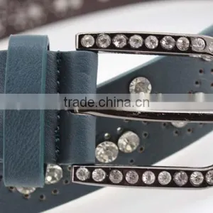 Women's Fashion Rhinestone Studded 35Mm pu Leather Jeans Belt With Shiny Rhinestone Accessories thumbnail-5