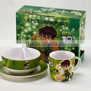 4 Pcs Ceramic Dinner Sets in Lovely Pictures thumbnail-1
