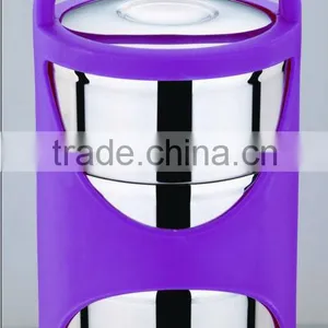 3 Layers Stainless Steel Double Wall Insulated Hot Lunch Carrier/dinner Box/ Lunch Tiffin Box/bento Lunch Box thumbnail-1