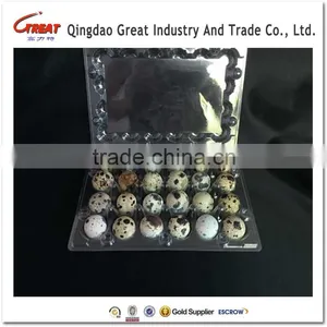 Clear Transprate Bilster Clamshell Plastic Quail Eggs Container 30 Slots thumbnail-1