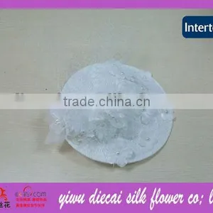 Fashion Design Bridal Flower Decorated Sinamay Fascinator Headpiece thumbnail-1