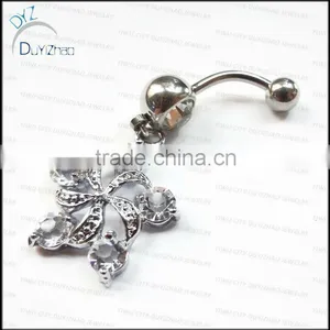 Clear Cubic Zircon Navel Belly Button Rings Star Navel Piercing thumbnail-1