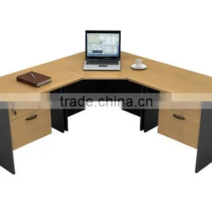 Cheap L Shape Straight Melamine Office Desk thumbnail-6