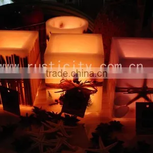 Colorful Beautiful Printing Pillar LED Candles thumbnail-1