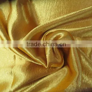 Gold Color Smooth Cheap Satin Fabric Price of 100%polyester thumbnail-1