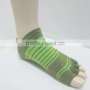 Ladies Open Toe Non-slip Cotton Yoga Socks thumbnail-1