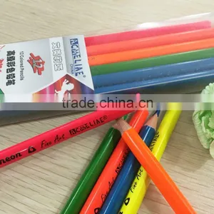 7" Standard Size Triangular Shape Soft Wood High Quality 3.0mm Neon Colored Pencil thumbnail-1