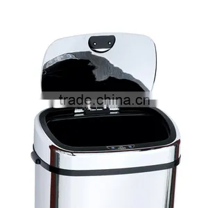 8 10 13 Gallon Infrared Touchless Dustbin Stainless Steel Waste Bin Indoor Rubbish Can Factory SD-007 thumbnail-5