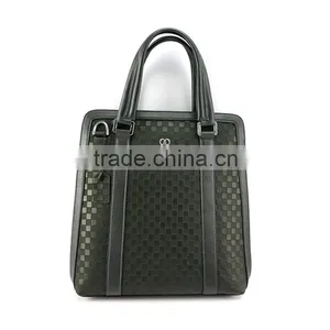 New Style Quality Soft Waterproof Custom Leather Business Men's Briefcase thumbnail-1