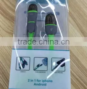 2 In1 Usb Cable Usb Data Cable for Iphone/samsung thumbnail-5