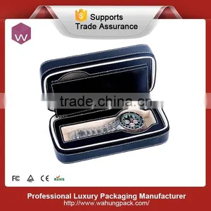 Real Leather Black Color Watch Box For Man With Custom Logo thumbnail-1