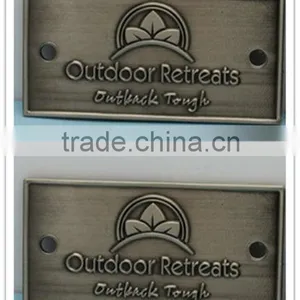 Customized Oblong Plated Silver With Stamping Logo Nameplate thumbnail-1