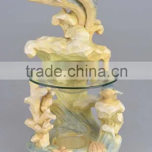 Tart Warmer Polyresin Wood Cut Dolphin Oil Burner thumbnail-2
