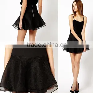 Hot-selling Black Mini Skirt Wholesale Latest Skirt and Blouse for Woman thumbnail-1