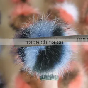 Hotsale Fashion Fur Keychain for Bag Charm Colorful Fur Pompom Keychains KZ160068 thumbnail-5