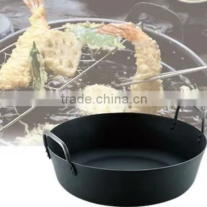 Japanese Dish Cooking Tools Iron Deep Fryer Pan For Pro And Home thumbnail-1